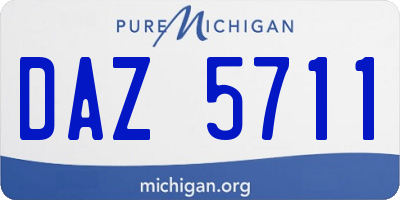 MI license plate DAZ5711