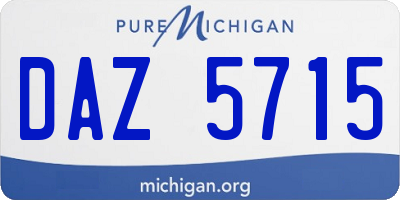 MI license plate DAZ5715