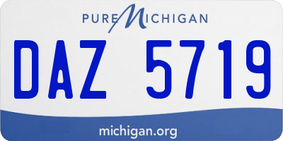 MI license plate DAZ5719
