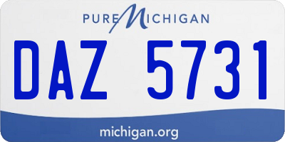 MI license plate DAZ5731