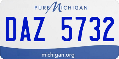 MI license plate DAZ5732