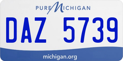 MI license plate DAZ5739