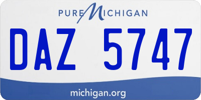 MI license plate DAZ5747