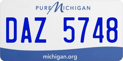 MI license plate DAZ5748