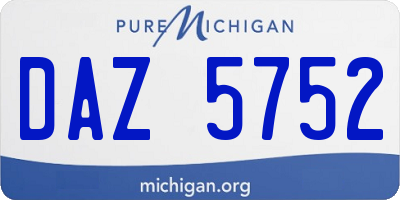 MI license plate DAZ5752