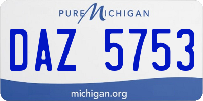 MI license plate DAZ5753