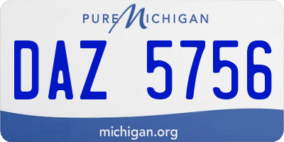 MI license plate DAZ5756