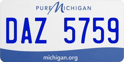 MI license plate DAZ5759