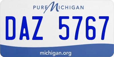MI license plate DAZ5767