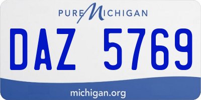 MI license plate DAZ5769