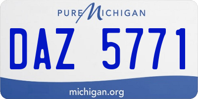 MI license plate DAZ5771