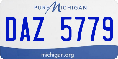 MI license plate DAZ5779
