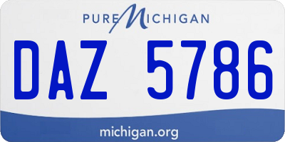 MI license plate DAZ5786