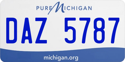MI license plate DAZ5787