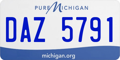 MI license plate DAZ5791