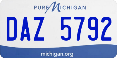 MI license plate DAZ5792