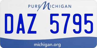 MI license plate DAZ5795