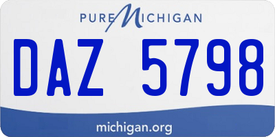 MI license plate DAZ5798