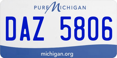 MI license plate DAZ5806