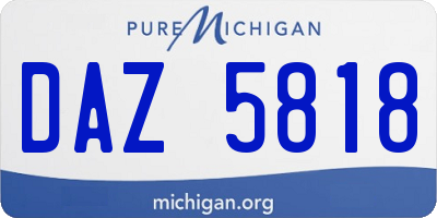 MI license plate DAZ5818