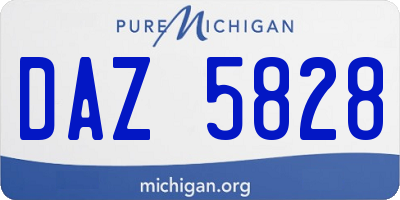 MI license plate DAZ5828