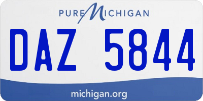 MI license plate DAZ5844