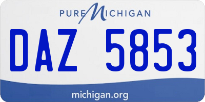 MI license plate DAZ5853