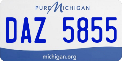 MI license plate DAZ5855