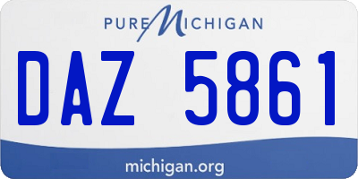 MI license plate DAZ5861