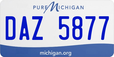 MI license plate DAZ5877