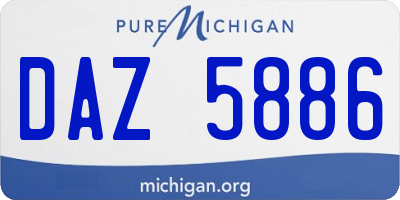 MI license plate DAZ5886