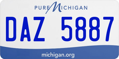 MI license plate DAZ5887