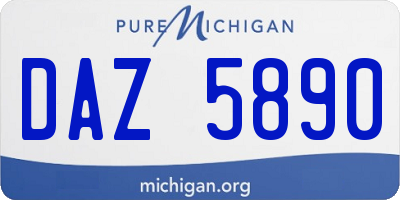 MI license plate DAZ5890