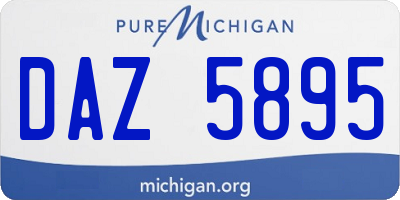 MI license plate DAZ5895