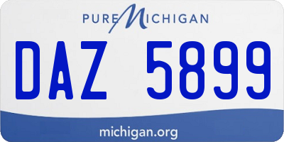 MI license plate DAZ5899