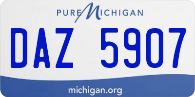 MI license plate DAZ5907