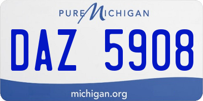 MI license plate DAZ5908