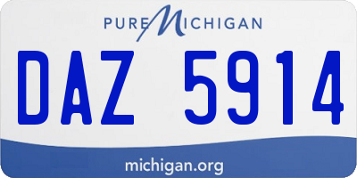 MI license plate DAZ5914