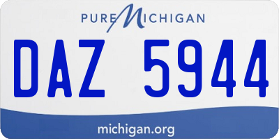 MI license plate DAZ5944