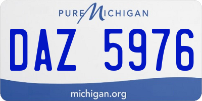 MI license plate DAZ5976