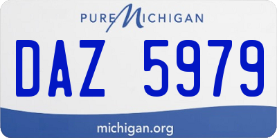 MI license plate DAZ5979