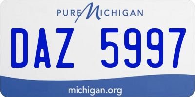 MI license plate DAZ5997