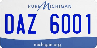MI license plate DAZ6001