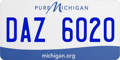 MI license plate DAZ6020