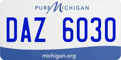 MI license plate DAZ6030