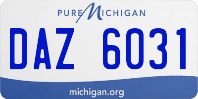 MI license plate DAZ6031