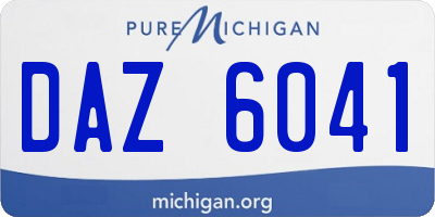 MI license plate DAZ6041