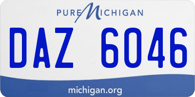 MI license plate DAZ6046