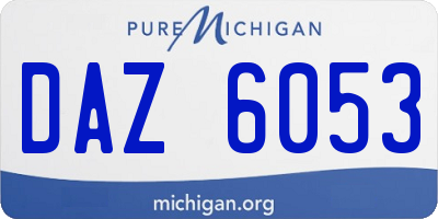 MI license plate DAZ6053