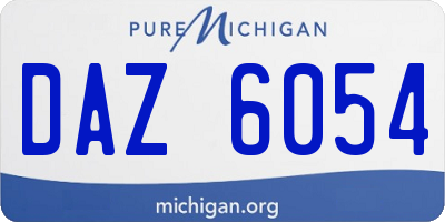 MI license plate DAZ6054